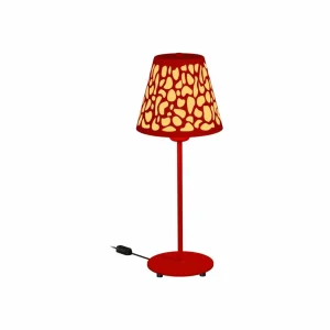 Aluminor Nihoa lampe de table ajourée, rouge/jaune^ Jeunes / Étudiants