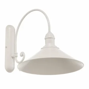 Argon Applique Elmo, blanche laquée^ Lampes Rustiques