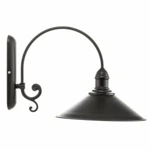 Argon Applique Elmo, noire laquée^ Lampes Rustiques