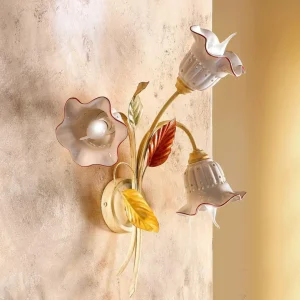 Ceramiche Applique Flora à 3 lampes au style florentin^ Lampes Florentines
