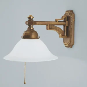Berliner Messinglampen Applique murale Gustave en laiton^ Lampes Antiques