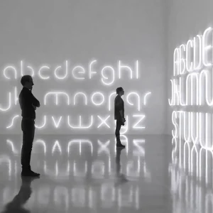Artemide Alphabet of Light applique majuscule T^ Design
