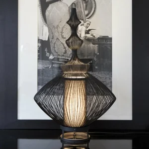 Forestier Opium lampe à poser, noire^ Lampes Orientales