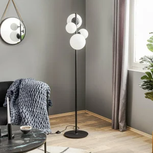 ALDEX Lampadaire Bloom à quatre lampes, noir^ Lampes Modernes