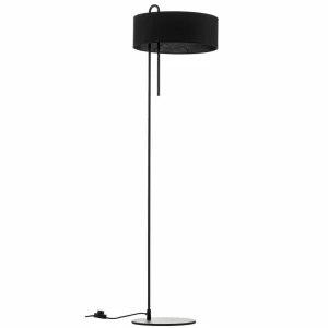 ACB ILUMINACIÓN Lampadaire en tissu Clip, noir, hauteur 150 cm^ Lampes Modernes