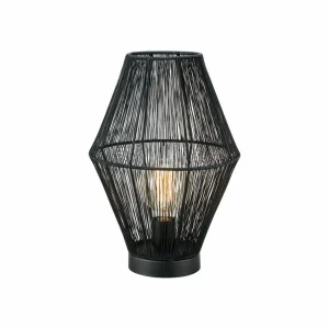 Markslöjd Lampe à poser Casa, abat-jour métal, noire^ Lampes Orientales