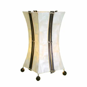 Woru Lampe à poser Milla, capiz et bambou, 30 cm^ Design