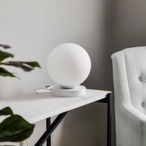 ALDEX Lampe de table Ball, support blanc^ Lampes Modernes