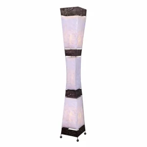 Woru Lampe sur pied Adrian, coquillages capiz, 150 cm^ Design