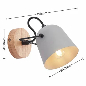 Lindby Adalin applique, grise^ Lampes Modernes