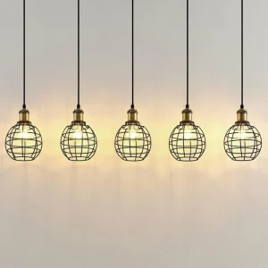 Lindby Alexej suspension avec aspect cage^ Lampes Vintage