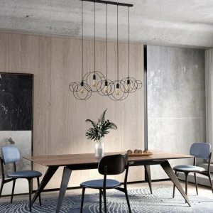 Lucande Andrik suspension, à 5 lampes, cercle^ Lampes Modernes