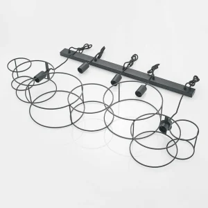 Lucande Andrik suspension, à 5 lampes, cercle^ Lampes Modernes