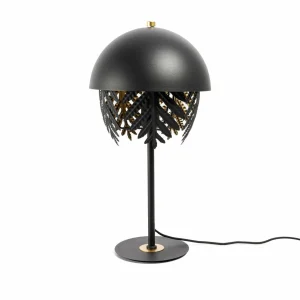 Lucande Aparas lampe de table feuille, noir-or^ Design