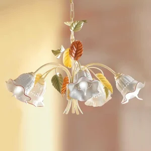 Ceramiche Suspension Flora de style florentin 5 lampes^ Lampes Florentines
