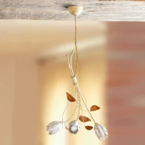 Ceramiche Suspension florale TULIPANO à 3 lampes^ Lampes Florentines