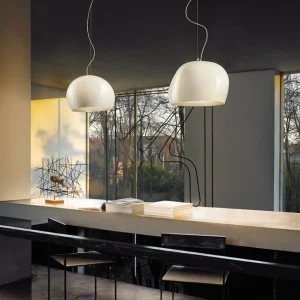 Vistosi Suspension Surface Ø 40 cm, E27 blanc/blanc mat^ Design