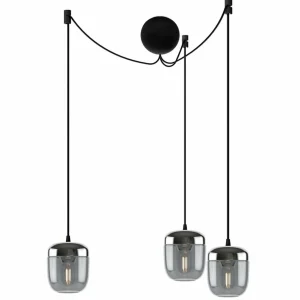 UMAGE Acorn suspension à 3 lampes gris fumée acier^ Lampes Scandinaves