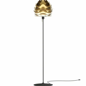 UMAGE Aluvia mini lampadaire laiton/noir^ Lampes Scandinaves